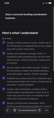 Socratodo presenting its understanding of a concrete business
